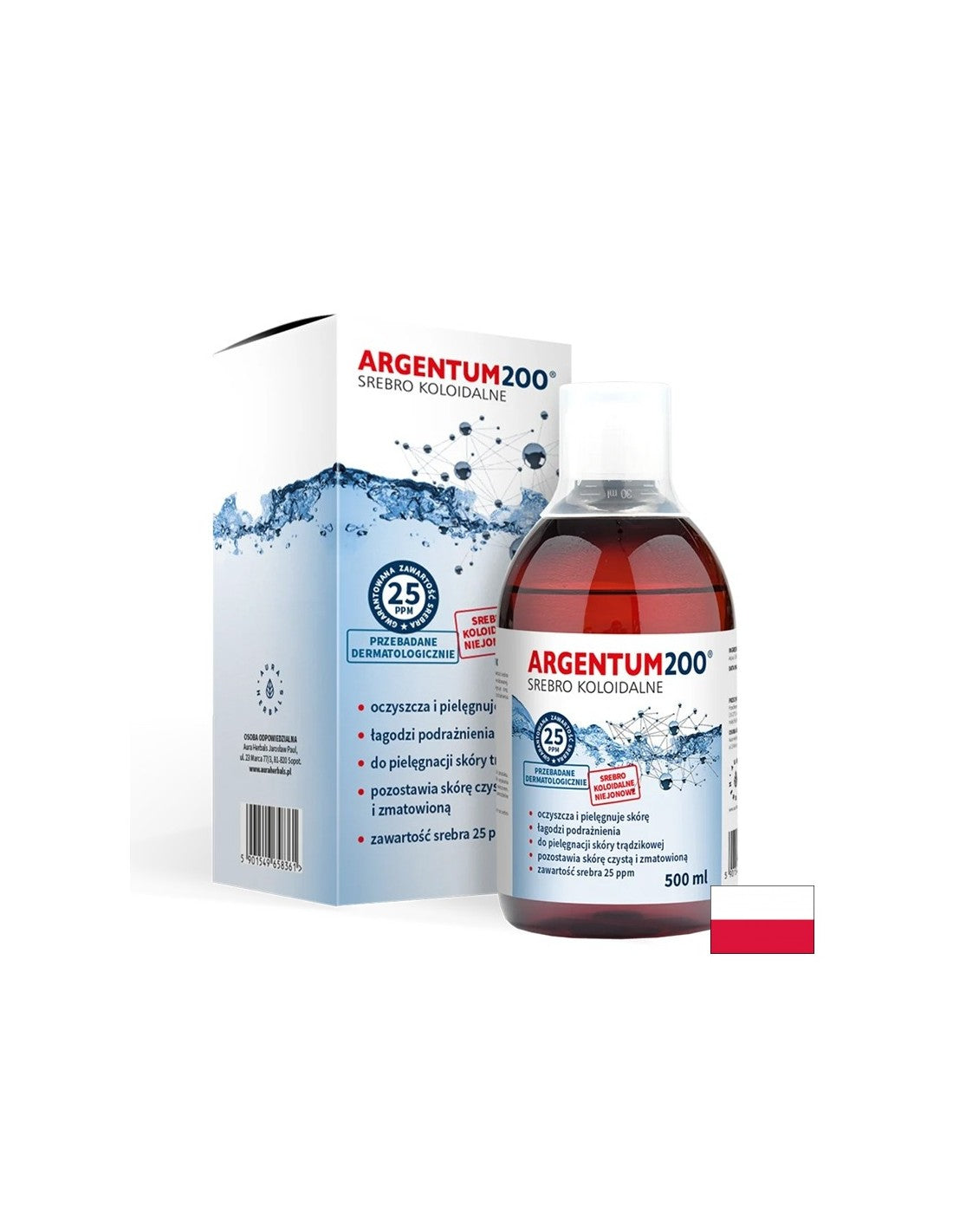 Κολλοειδές ασημένιο Argentum200®, 25 ppm, 500 mL