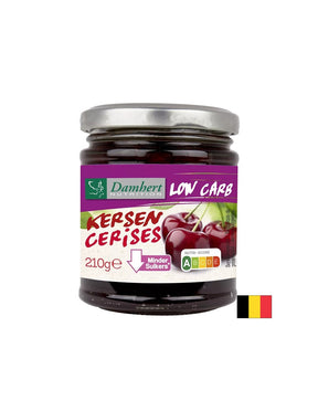 Cherry jam with low sugar and carbohydrate content, 210 g - Nutra Best Europe