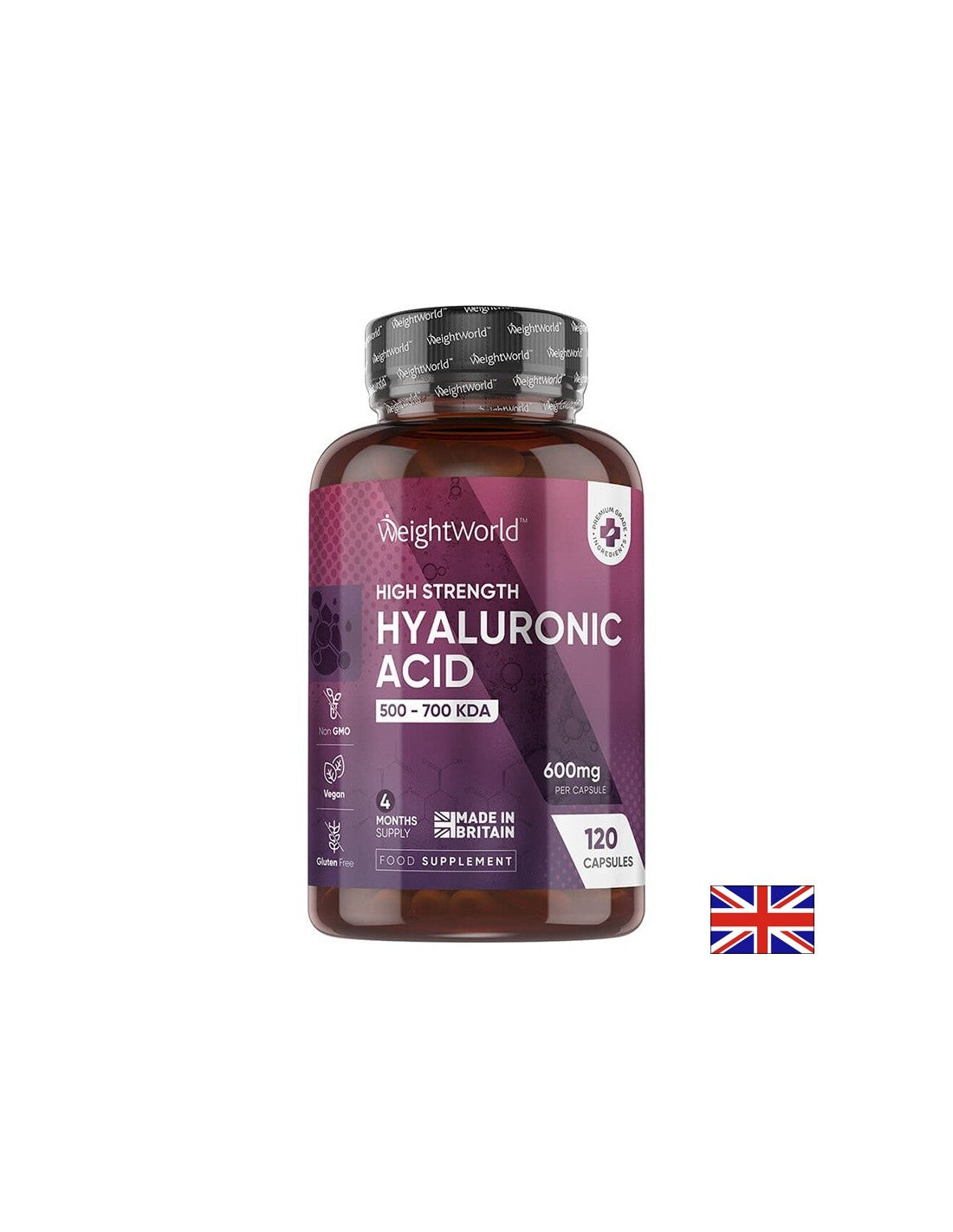 Μαλλιά, δέρμα, νύχια - Υαλουρονικό οξύ, 600 mg x 120 κάψουλες