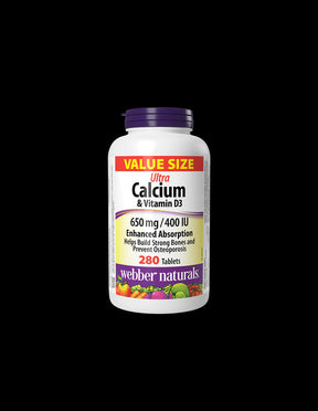 Bone system - Ultra Calcium 650 mg + Vitamin D3 400 IU, 280 tablets - Nutra Best Europe
