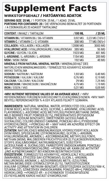 MSM + C Υγρό κολλαγόνο υγρό - 500 mL