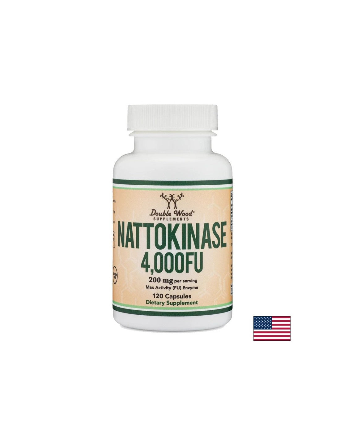 Κυκλοφορία - Νατοκινάση, 200 mg, 120 κάψουλες <tc>Double Wood</tc>