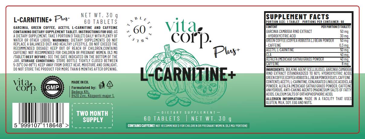 L-καρνιτίνη+ | Με Garcinia, CLA & Green Coffee - 60 δισκία