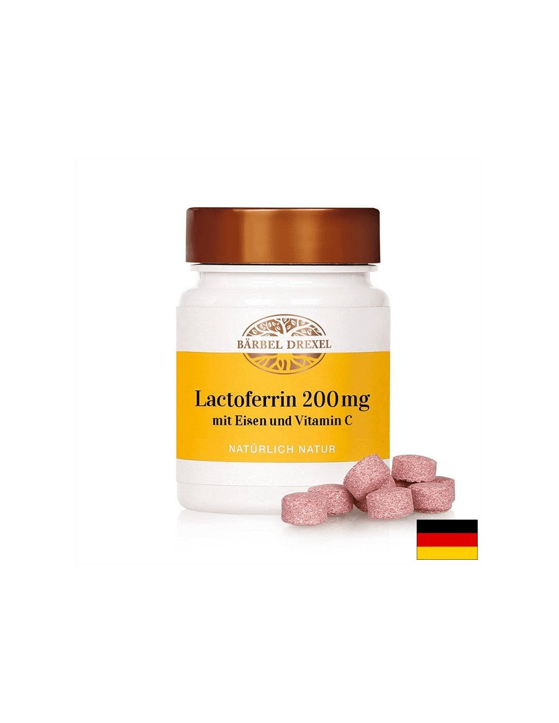 Lactoferrin + σιδήρου και βιταμίνη C από τριαντάφυλλα γοφούς-ανοσο-ενίσχυση, αντι-αιμοδιτική και τονωτική φόρμουλα, 60 παστίλιες