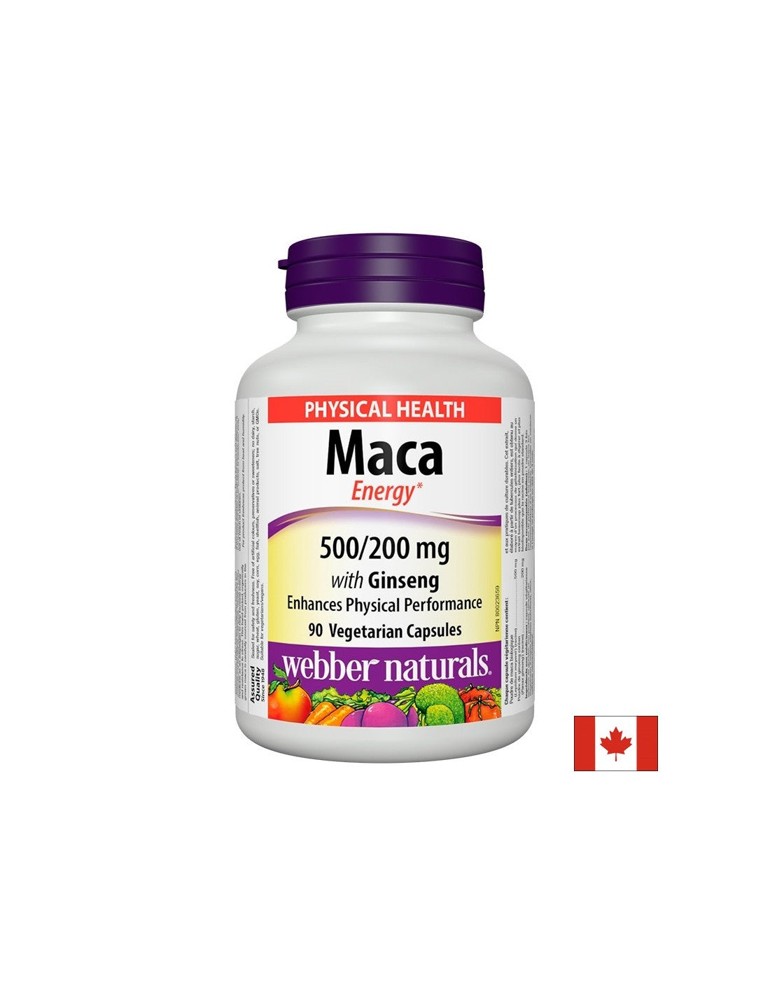 Maca Energy με Ginseng - Maca και Κορεάτικο Ginseng, 90 κάψουλες <tc>Webber Naturals</tc>