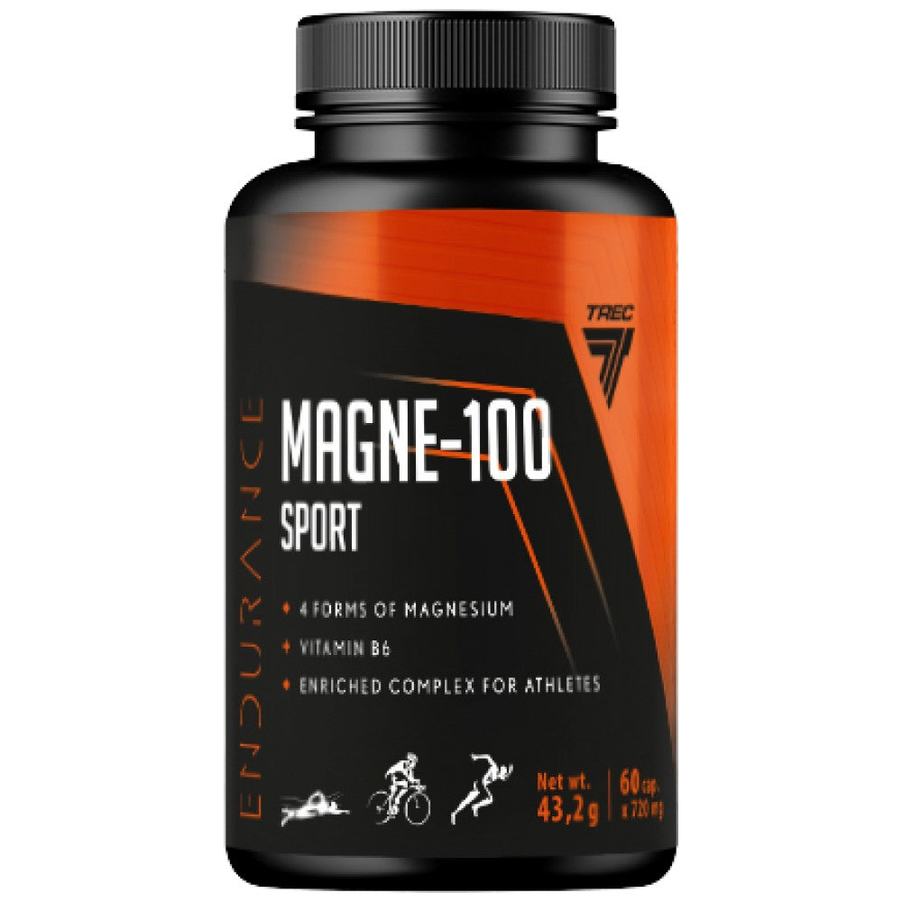 Magne 100 Αθλητική Αντοχή | Εμπλουτισμένο σύμπλοκο μαγνησίου - 60 κάψουλες