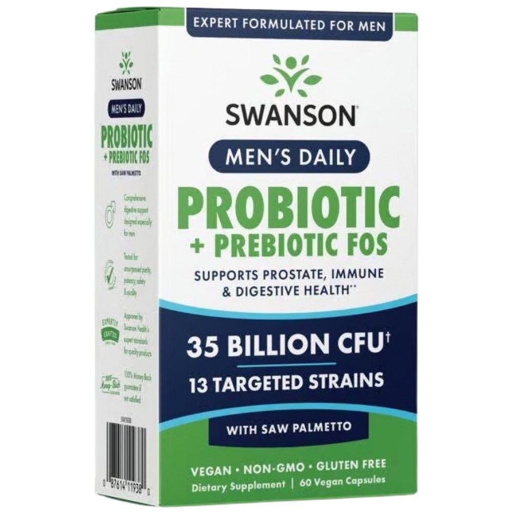 Η καθημερινή προβιοτική + των ανδρών + Prebiotic FOS - 60 κάψουλες