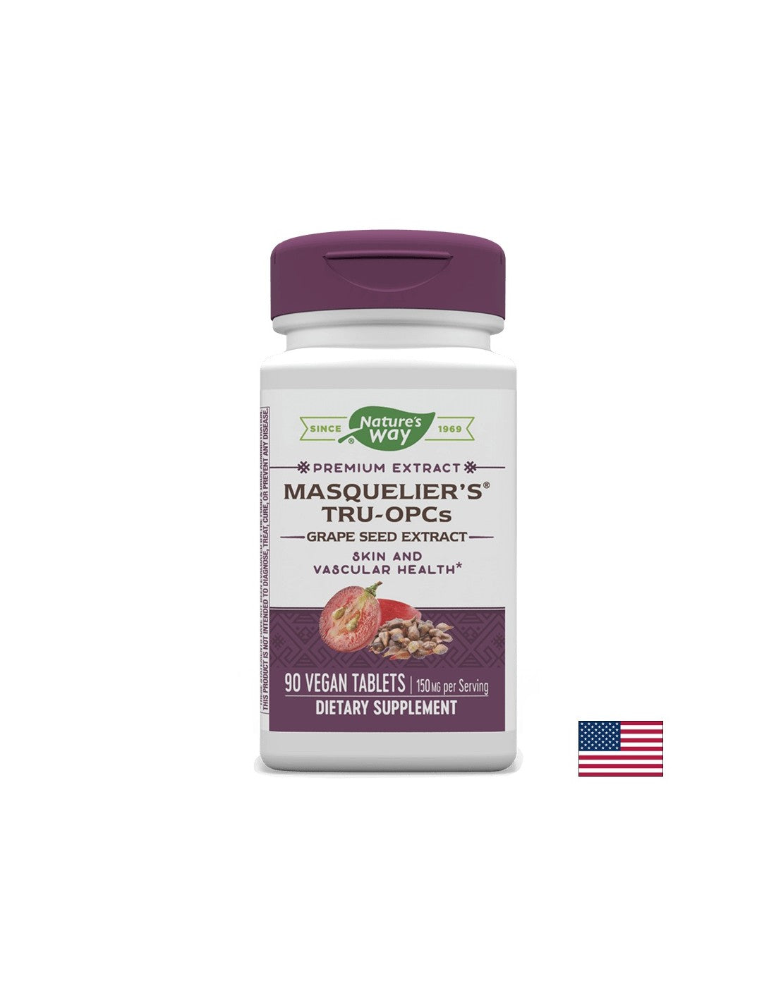 Masquelier's® Tru-Opcs ™ Εκχύλισμα σπόρων σταφυλιών, 90 δισκία φύση