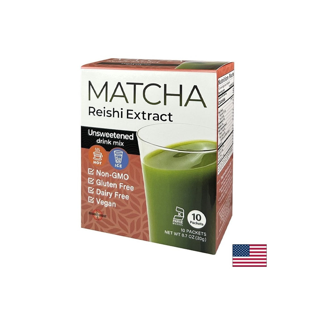 Matcha με εκχύλισμα μανιταριών Reishi, 10 σακουλάκια