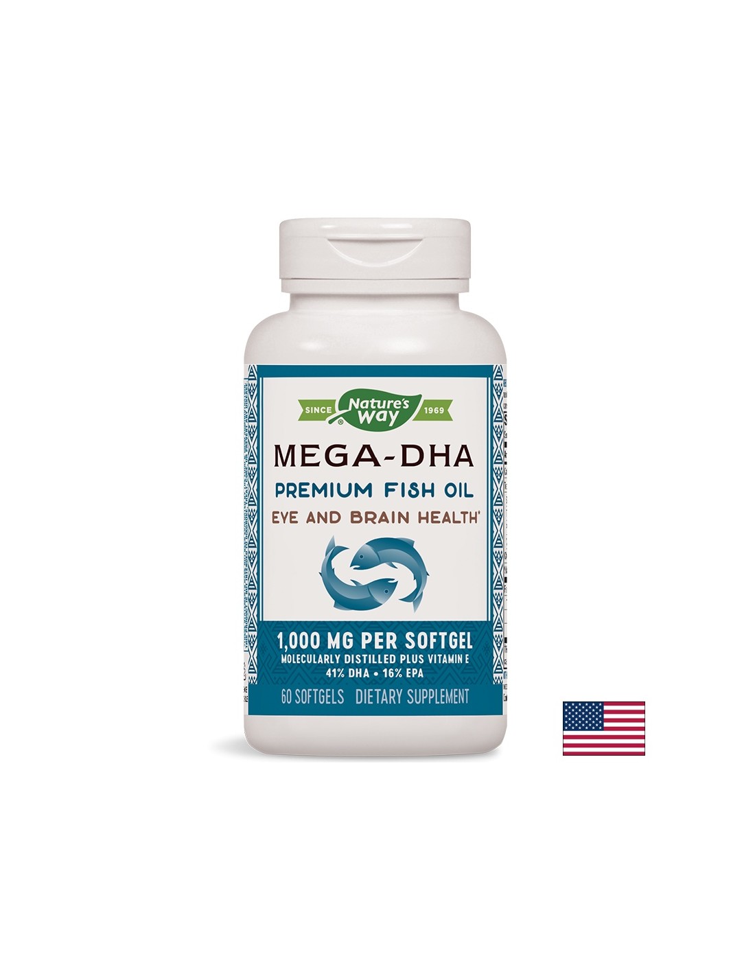 ΜΕΓΑ -DHA ιχθυέλαιο 1000 mg - 60 κάψουλες
