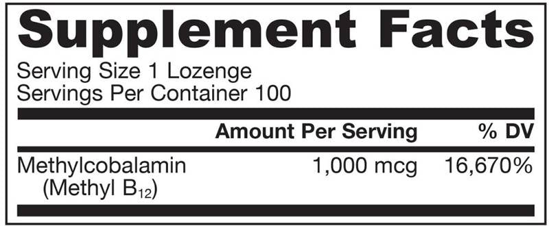 METHYL B -12 1000 MCG - 100 υπογλώσσια δισκία