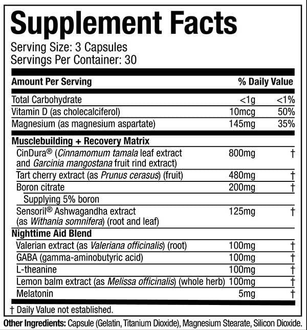Muscle Builder PM | Nighttime Recovery Formula - 90 капсули - Feel You