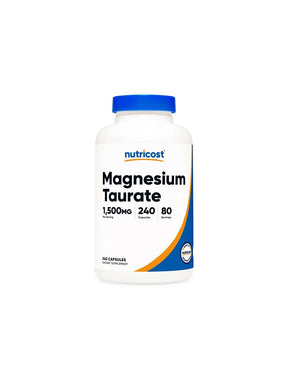 Muscular, cardiac and nervous system - Magnesium (taurate), 500 mg x 240 capsules - Nutra Best Europe