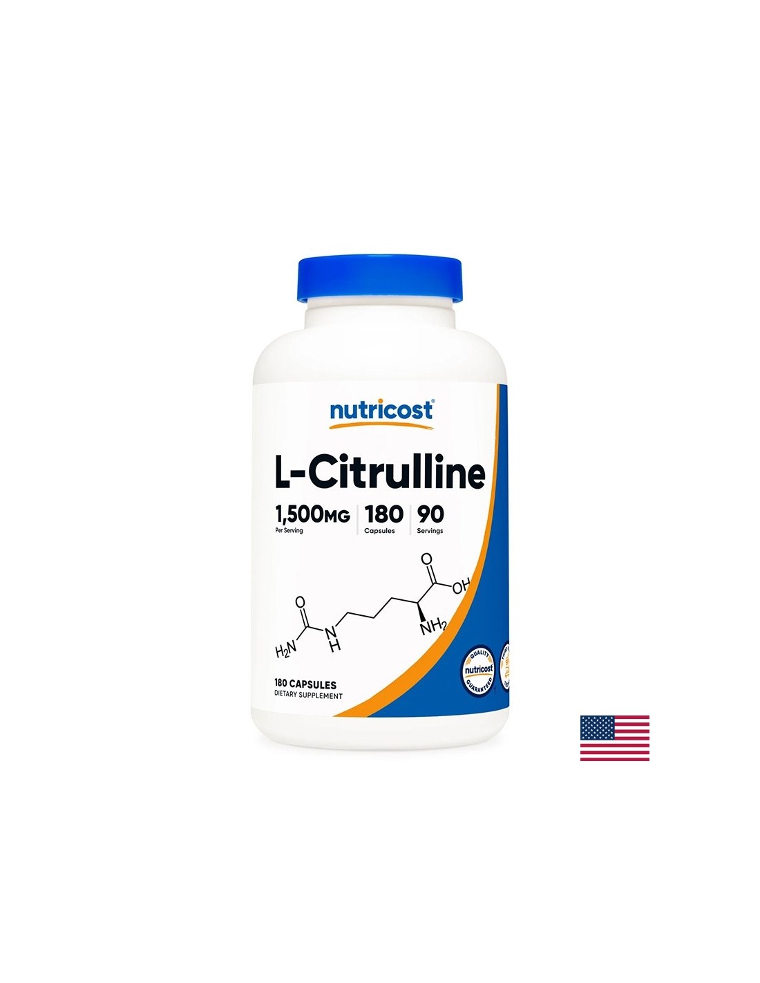 Μυϊκή δύναμη και υγεία της καρδιάς - L -Citrulline, 750 mg x 180 κάψουλες