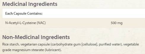 Ν-ακετυλο L-Κυστεΐνη 500 mg 90 κάψουλες