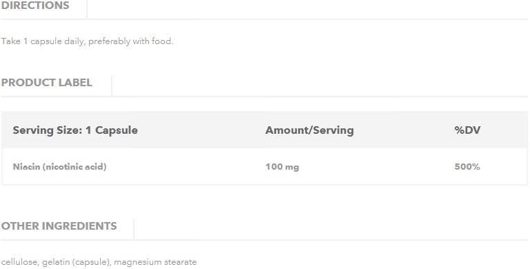 Νιασίνη 100 mg - 100 κάψουλες