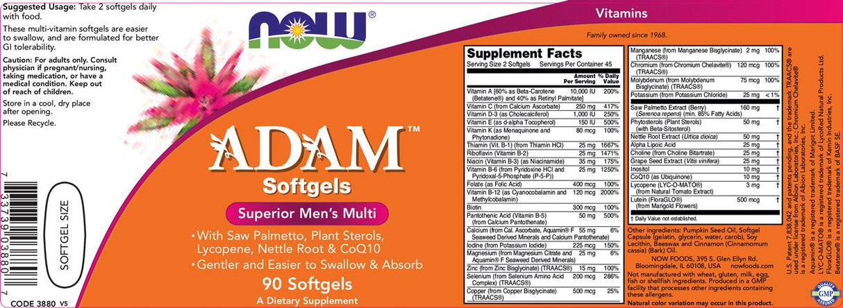 Adam Men's VIT - 90 κάψουλες Gel