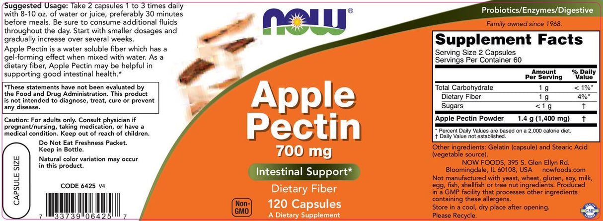 Apple Pectin 700 mg - 120 κάψουλες