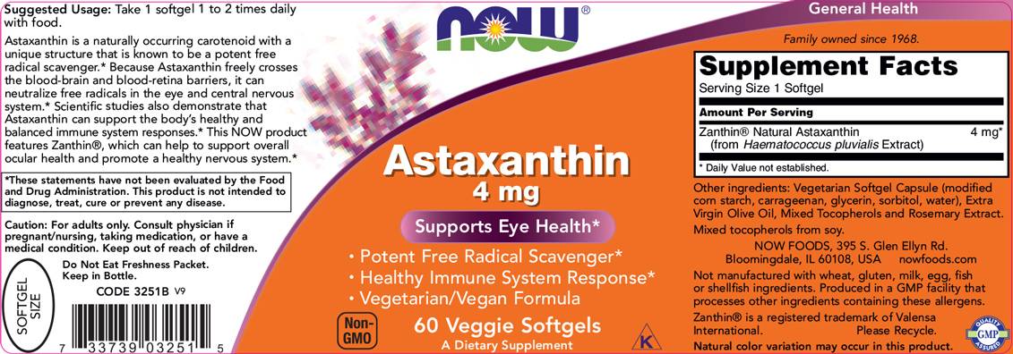 Astaxanthin 4 mg - 60 κάψουλες γέλης