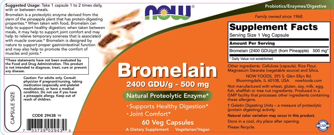 Bromelain 2400 GDU - 60 κάψουλες