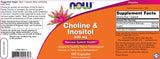 Choline & Inositol 500 mg - 100 κάψουλες