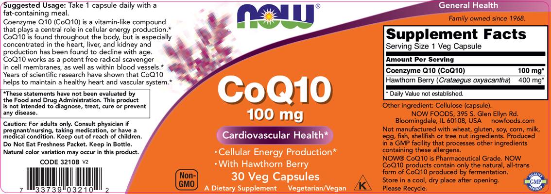 CoQ10 100mg | Με Hawthorn Berry - 180 κάψουλες