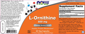 L-Ornithine 500 mg - 60 capsules - Nutra Best Europe