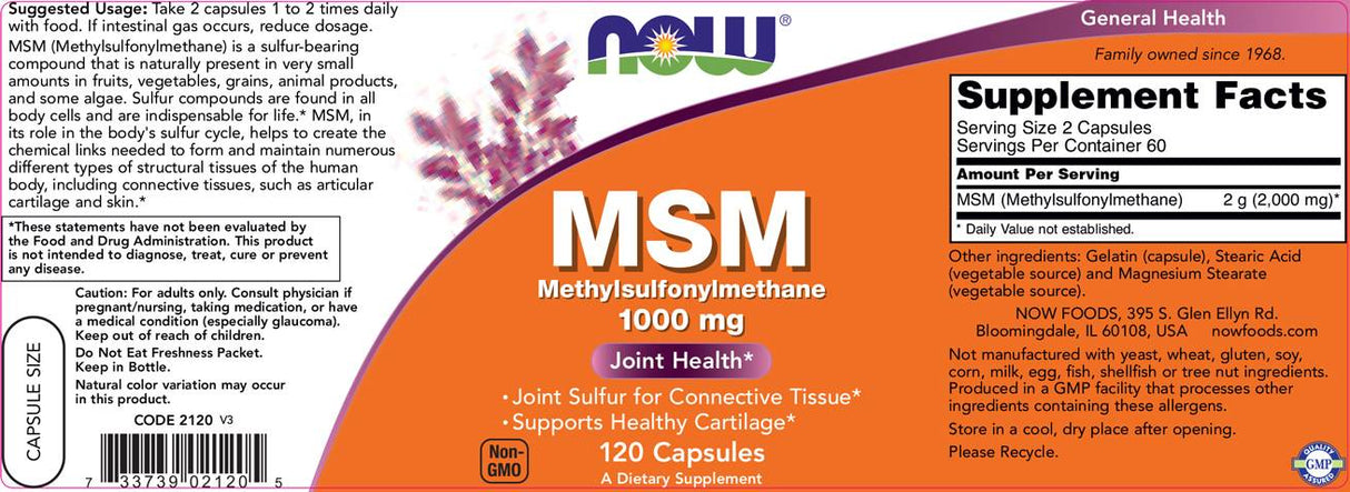 MSM 1000 mg - 240 κάψουλες