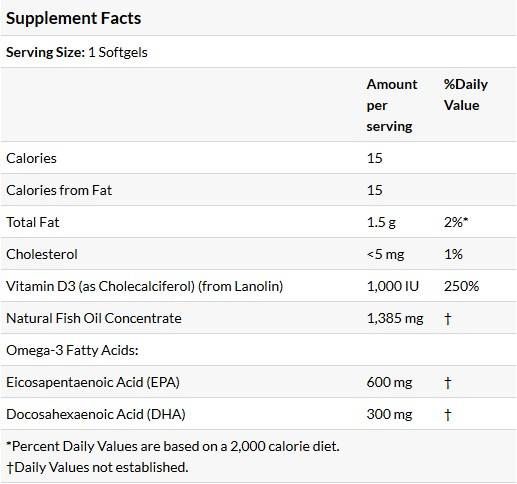 Ultra Omega 3-D με κάψουλες γέλης βιταμίνης D-3-90
