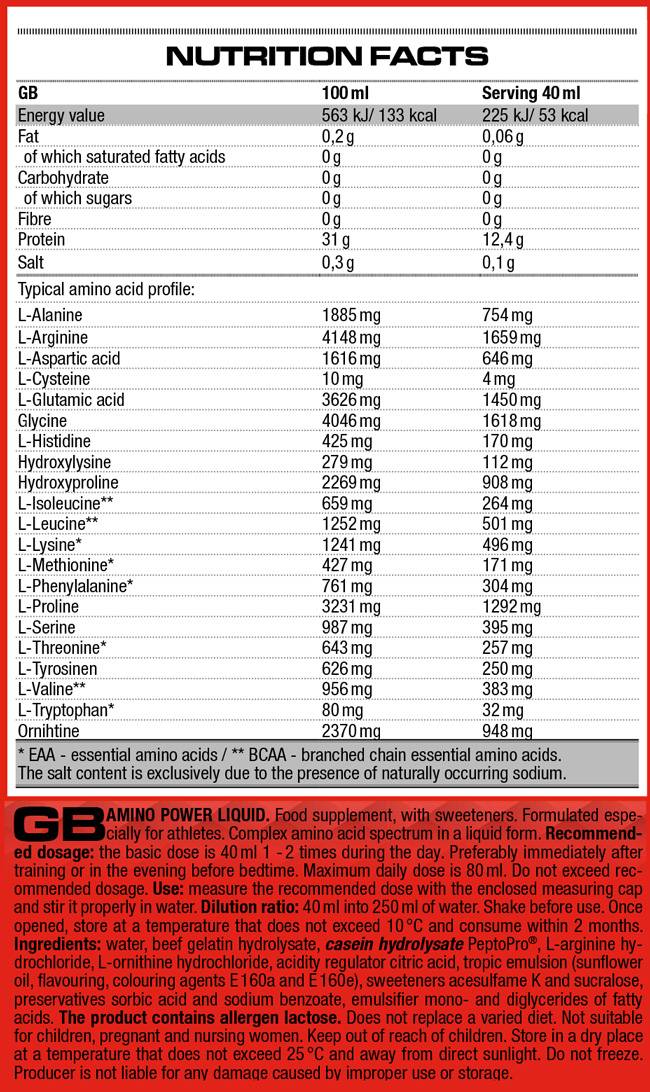 Amino power υγρό - 1000 ml