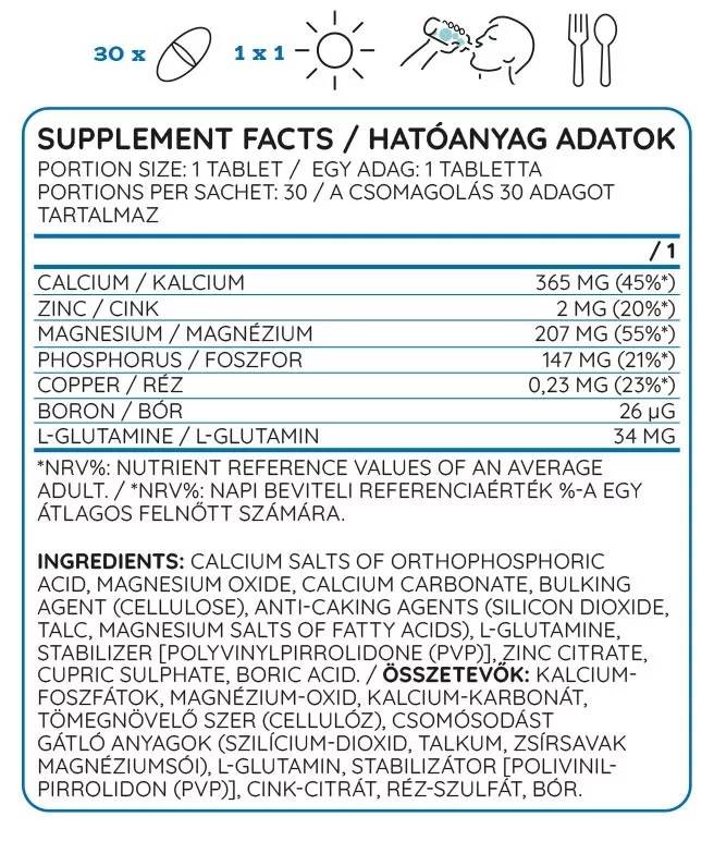 CA/Zn/mg | Τύπος ψευδαργύρου ασβεστίου - 30 δισκία