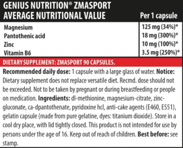 ZMA Sport - 90 κάψουλες
