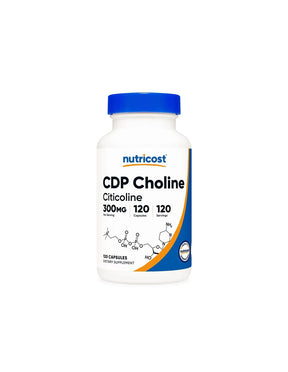 CDP choline & citicoline for memory and concentration, 300 mg x 120 capsules for 4 months of intake - Nutra Best Europe