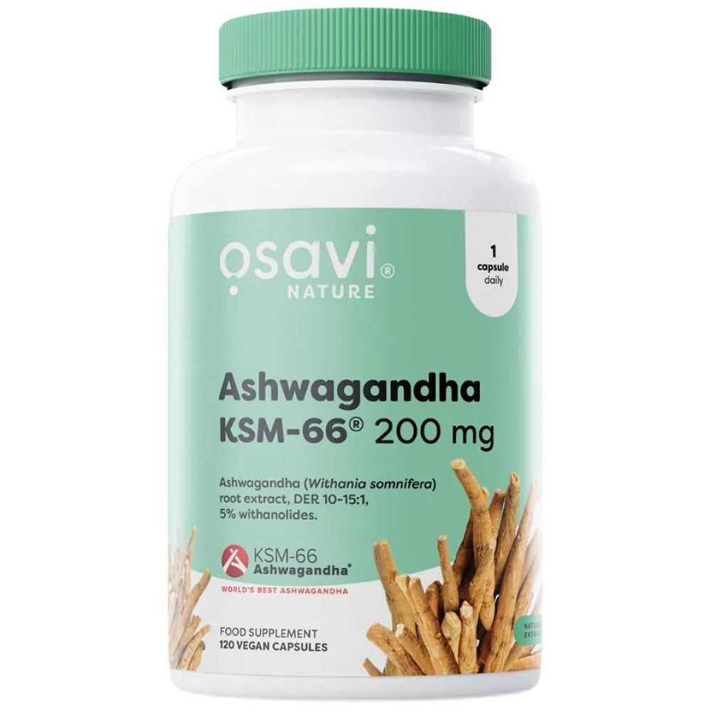 Ashwagandha KSM -66® 200 mg - 120 κάψουλες