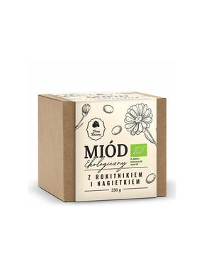 Bee honey with sea buckthorn fruit and marigold Bio, 230 g - Nutra Best Europe