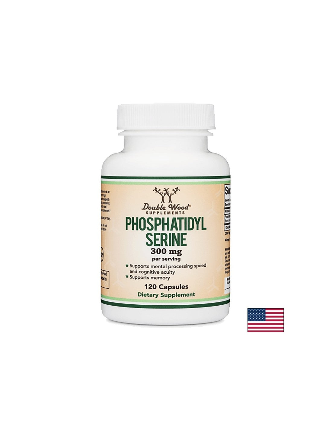 Φωσφατιδυλοσερίνη, 300 mg, 120 κάψουλες <tc>Double Wood</tc>