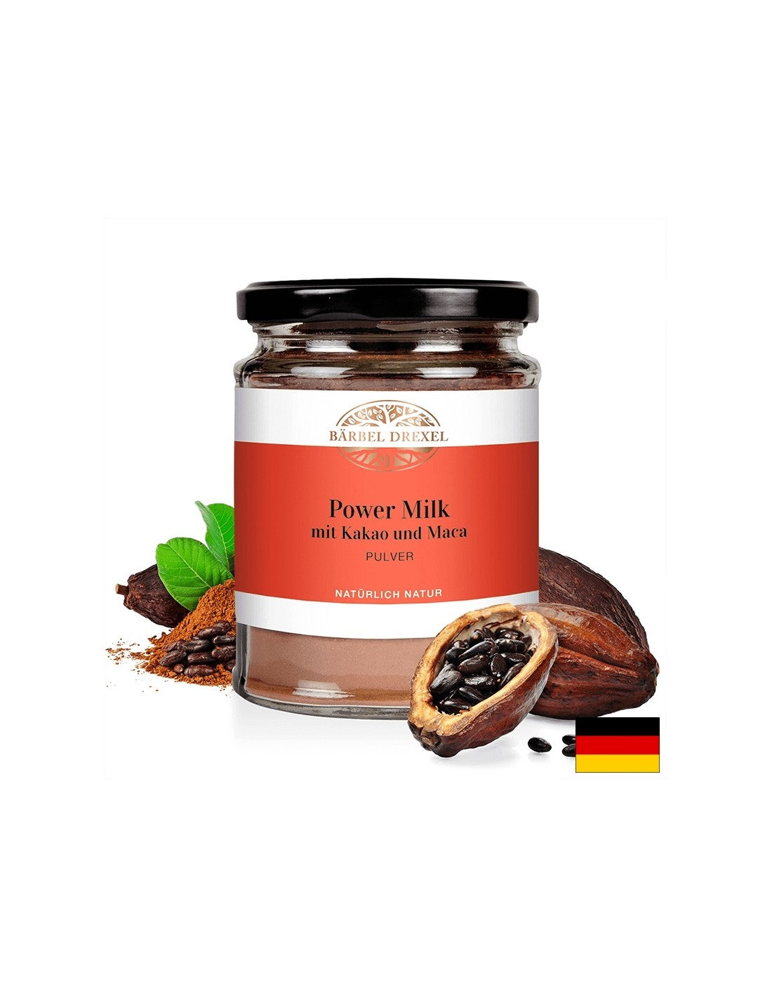 Power Milk mit Kakao und Maca Pulver/Δυναμωτικό γάλα με κακάο, μάκα και κανέλα/Σκόνη, 120 γρ. <tc>Bärbel Drexel</tc>