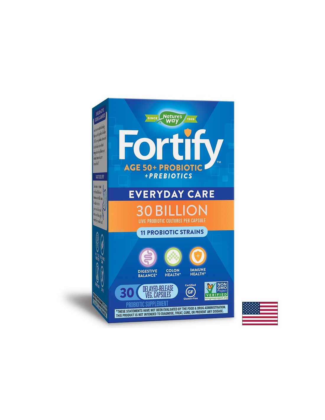 Fortify/Primadophilus Ηλικία 50+ Probiotic/30 δισεκατομμύρια - 30 κάψουλες