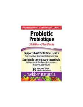 Probiotic 50 Billion - Probiotic 50 billion active probiotics, 10 strains, 30 capsules Webber Naturals - Nutra Best Europe