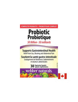 Probiotic 50 Billion - Προβιοτικά 50 δισεκατομμύρια ενεργά προβιοτικά, 10 στελέχη, 30 κάψουλες <tc>Webber Naturals</tc>