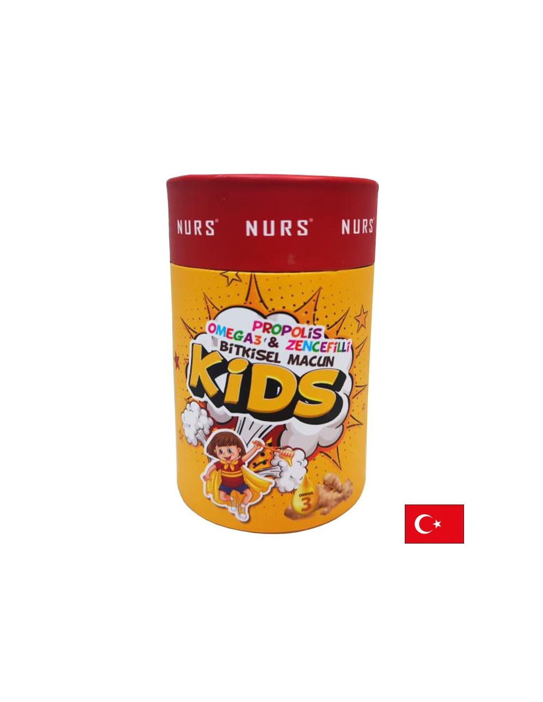 Propolis, Omega 3 and Ginger in herbal paste for children, 240 g