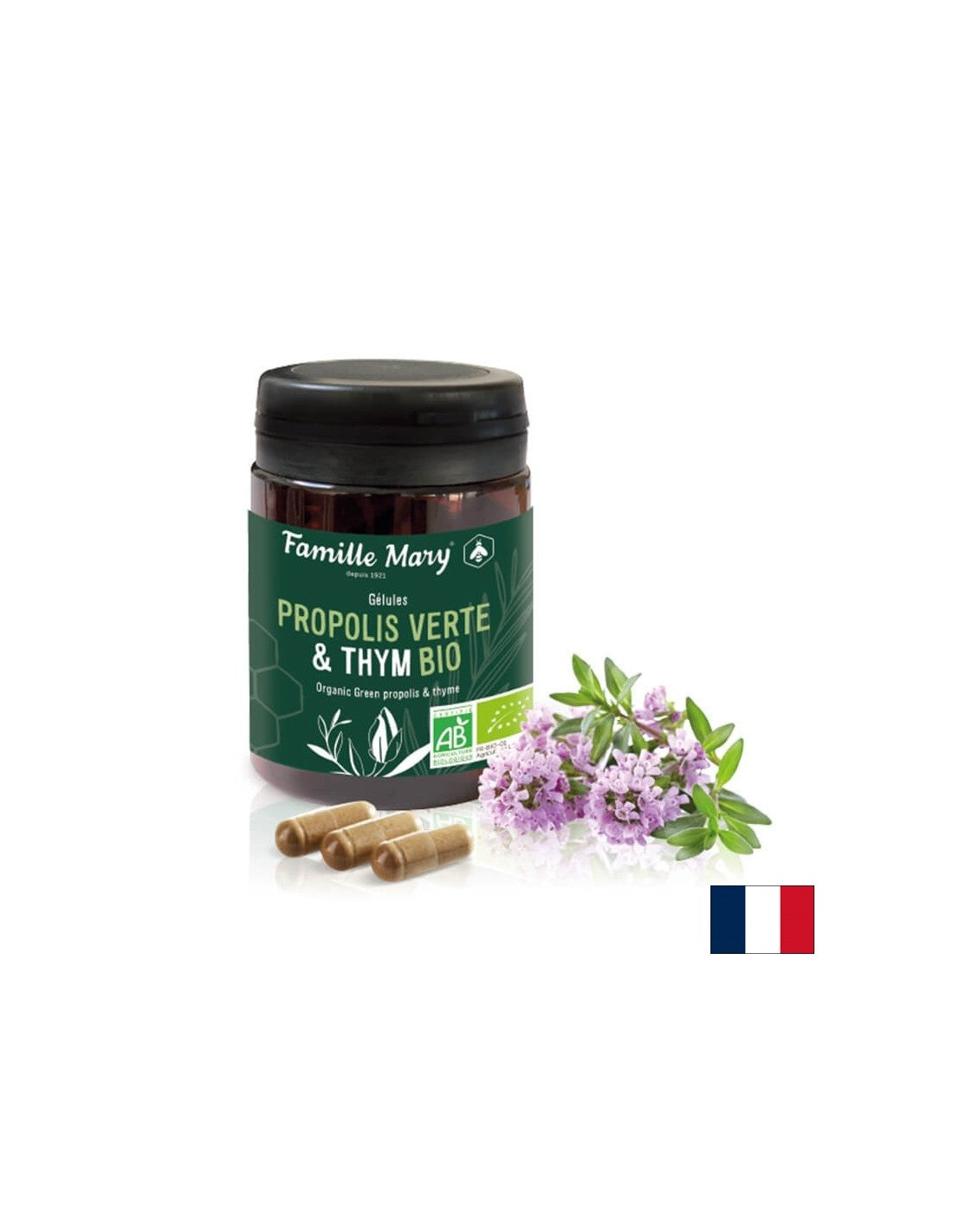 Propolis Verte & Thyme Bio/Green Propolis και Thyme Organic, 60 κάψουλες Family Mary