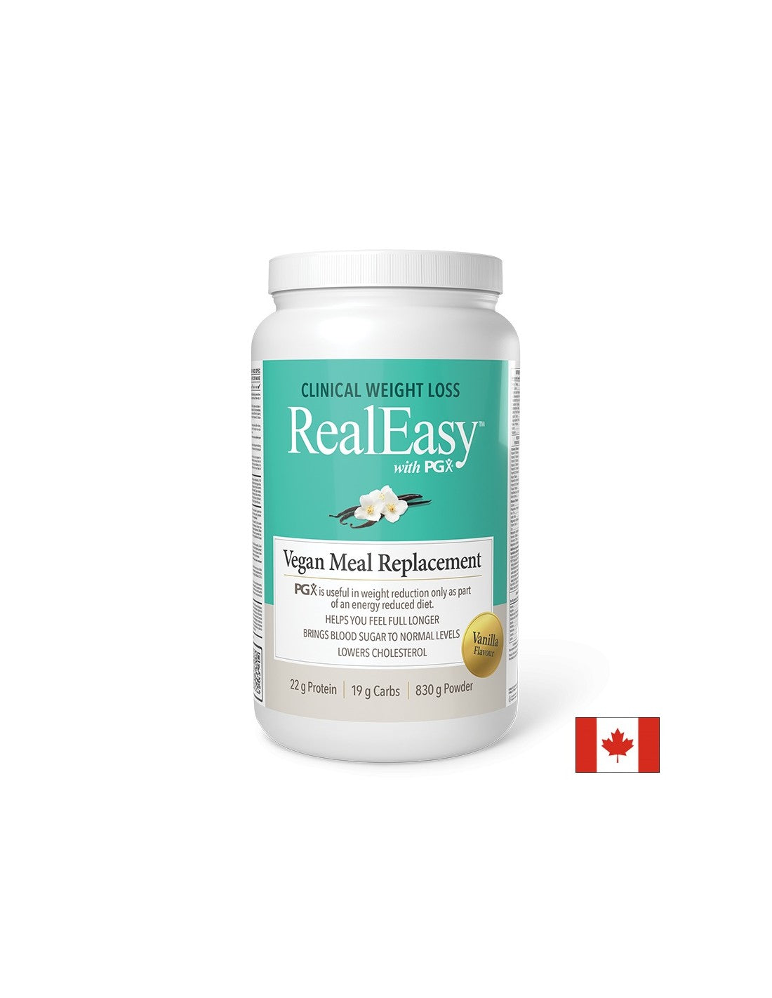 Real Easy ™ με PGX® - για υγιή απώλεια βάρους, 830 g σκόνης με γεύση βανίλιας