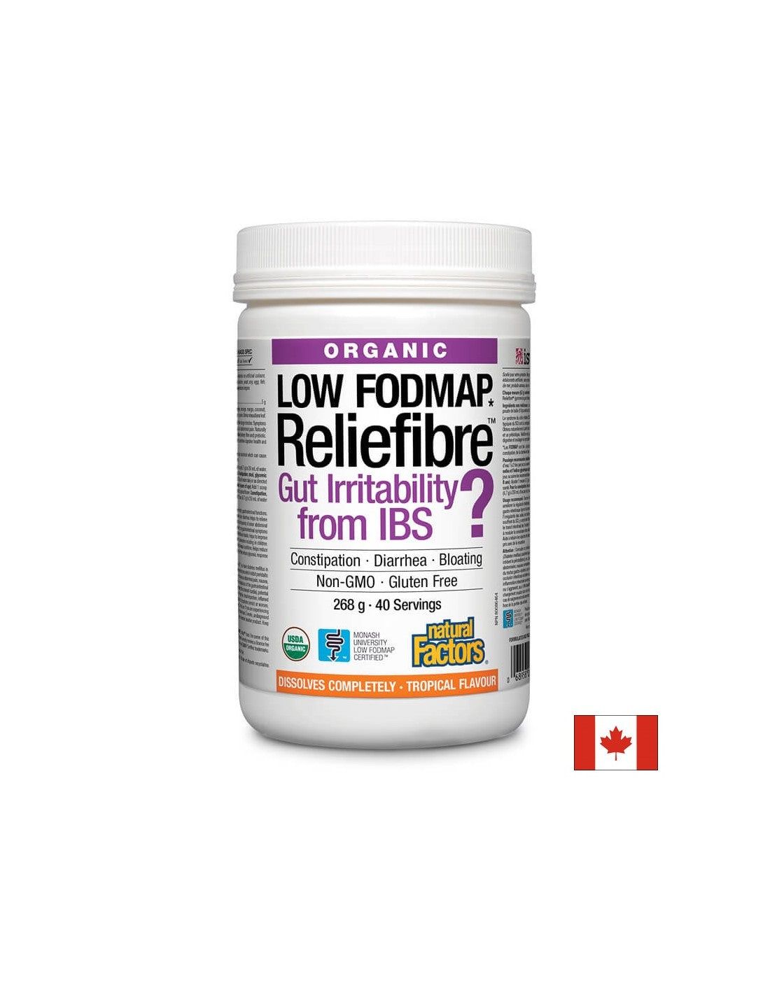 Relievibre™ /Διαλυτές φυτικές ίνες 268 g x 40 δόσεις <tc>Natural Factors</tc>