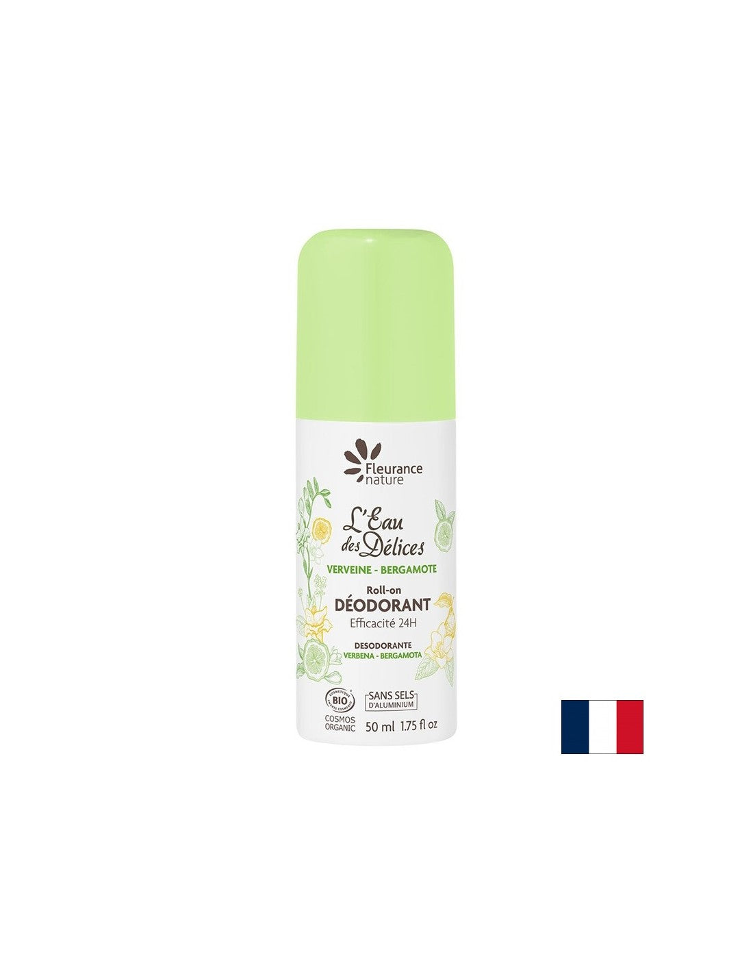 Roll-on Deodorant με νερό Verbena & Bergamot, 50 ml Fleurance Nature