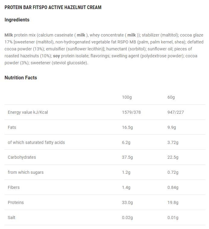 Fit SPO Active Bar - 12 x 60 γραμμάρια