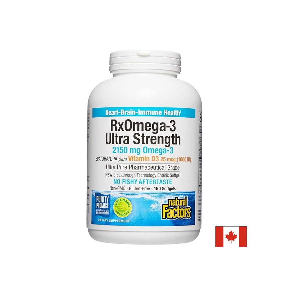RX OmegA-3 Ultra δύναμη 2150 mg + βιταμίνη D3 1000 IU, 150 κάψουλες softgel