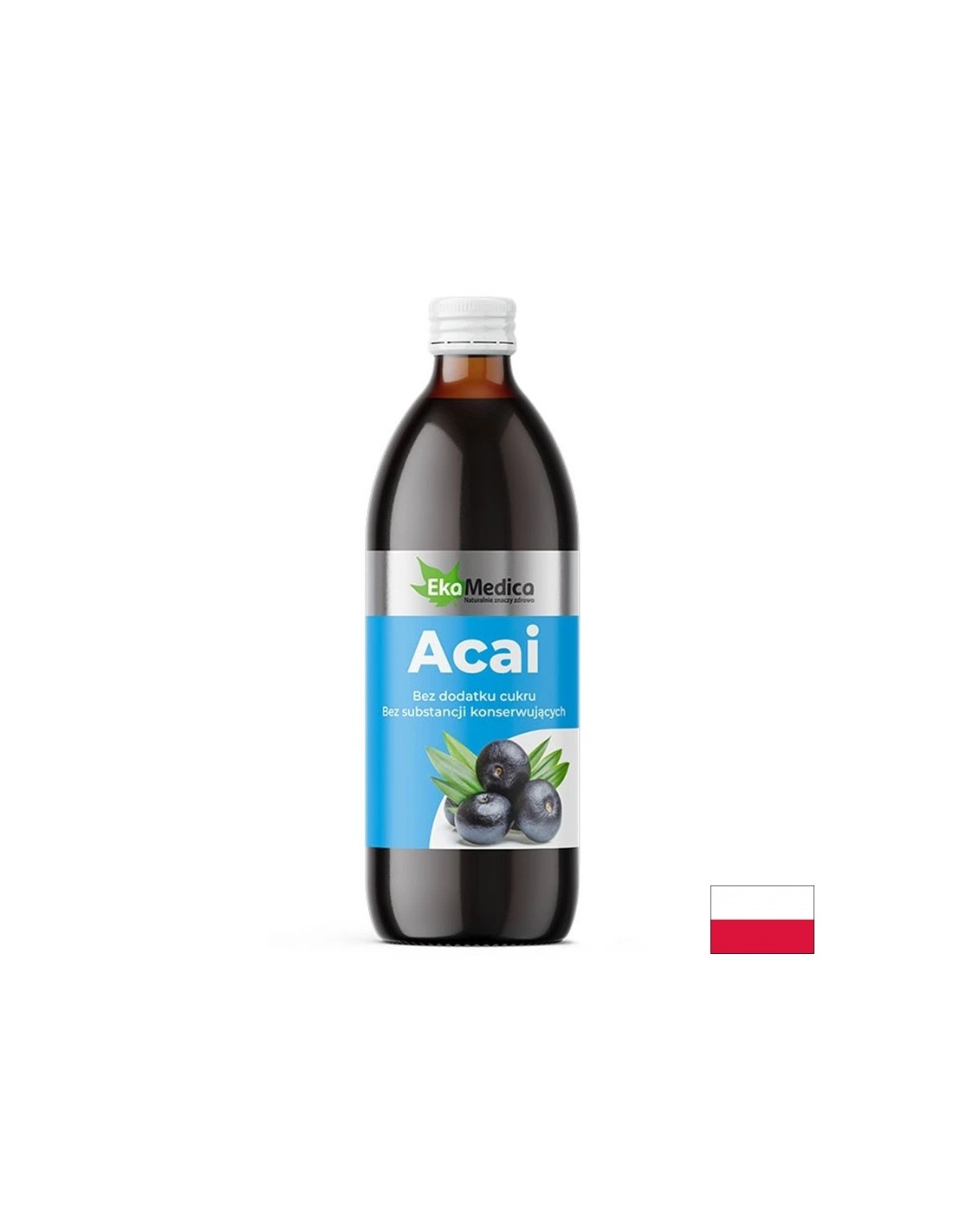 Acai Juice (ASAI) με Camu -Camu και φυσική βιταμίνη C - ισχυρό αντιοξειδωτικό, 500 ml, 10 ή 20 δόσεις