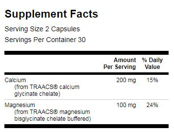 Albion Chelated Calcium Magnesium 2: 1 60 κάψουλες
