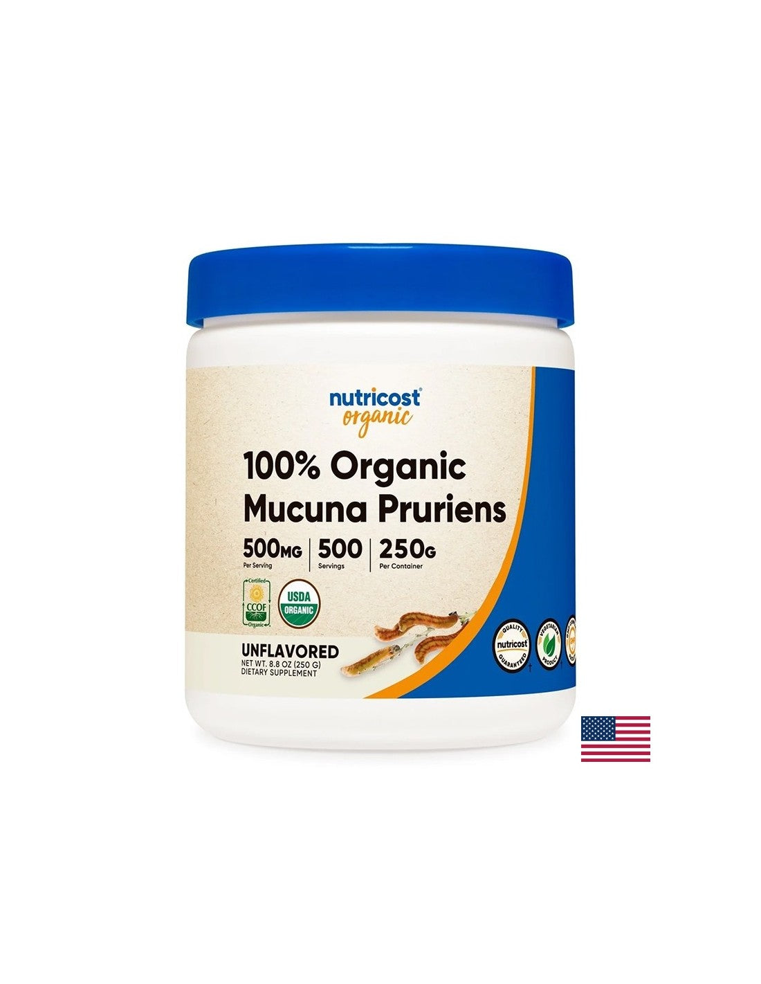 Άγχος και άγχος - Mucuna (Mucuna Pruriens) 400 mg, 250 g σκόνης